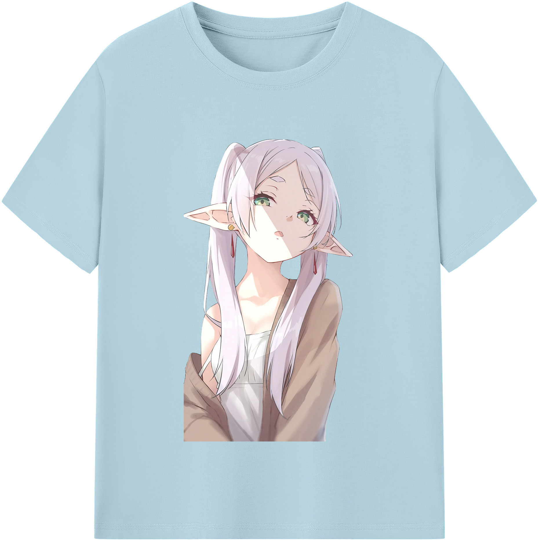 （画像用） 葬送のフリーレン Frieren 綿100％半袖Tシャツ（フロントプリント）